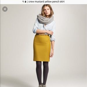 J. crew Factory Mustard Yellow Pencil Skirt